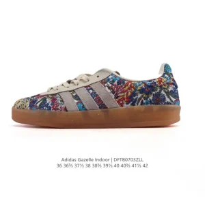 Adidas Originals Gazelle Indoor Retro Tennis Shoes with Gum Sole