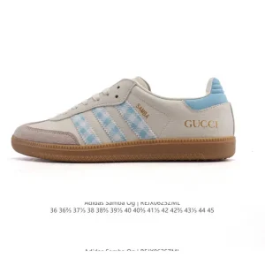 Adidas Samba OG Classic Leather Sneakers White Gum Sole