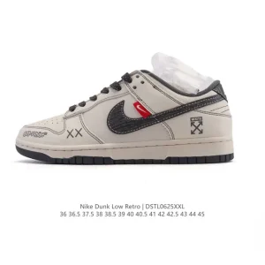 Nike SB Dunk Low Pro Vintage Leather Skateboarding Shoes for Men and Women