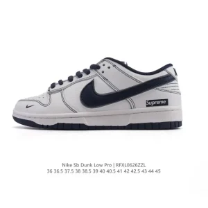Nike SB Dunk Low Pro XD1588 Vintage Leather Skate Shoes for Men and Women