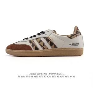 Adidas Samba OG Classic Leather Sneakers White T-toe Shoes