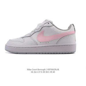 Nike Court Borough Low 2 Women's Shoes - White Leather Low-Top Sneakers