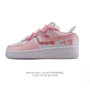 Nike Air Force 1 Low White Women's Platform Sneakers with Air Cushion