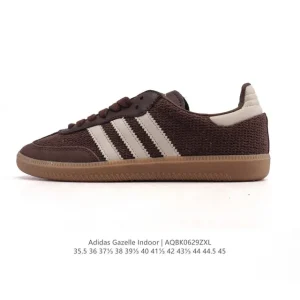 Adidas Originals Gazelle Indoor Retro Sneakers with Gum Sole
