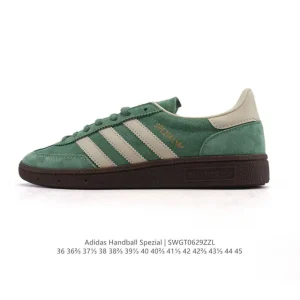 Adidas Handball Spezial Low-Top Leather Sneakers with Three Stripes