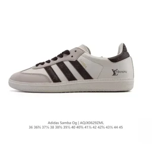 Adidas Samba OG Classic Leather Sneakers White Gum Sole T-toe Shoes