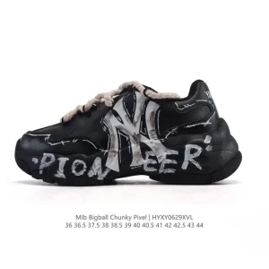 MLB Bigball Chunky Pixel Retro Vintage Print Dad Sneakers Unisex