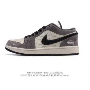 Air Jordan 1 Low Retro Classic Leather Basketball Shoes
