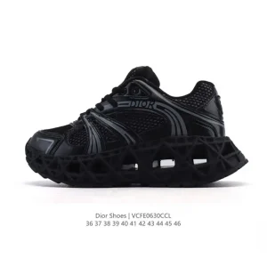 Dior Men's Low-Top Retro Runner Sneakers with Thick Sole