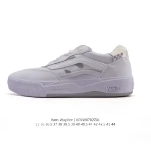 Vans Wayvee White Green Skate Shoes with Floral Embroidery