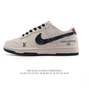 Nike Dunk Low Retro Louis Vuitton Collaboration Vintage Basketball Skate Shoes