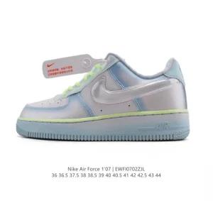 Nike Air Force 1 Low White Leather Sneakers with Air Cushion