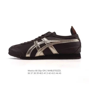 ASICS Onitsuka Tiger Mexico 66 Classic Leather Sneakers for Men and Women