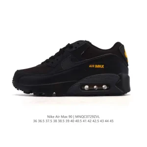 Nike Air Max 90 Retro Running Shoes with Leather and Mesh Upper