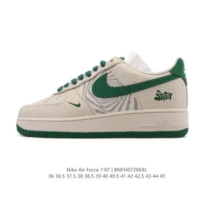 Nike Air Force 1 Low White Leather Sneakers with Air Cushioning
