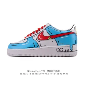 Nike Air Force 1 '07 Low White Leather Sneakers with Air Cushion