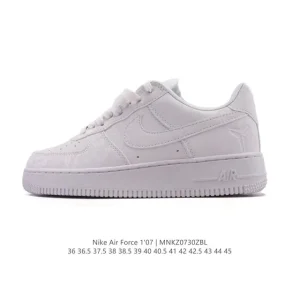 Nike Air Force 1 '07 Low White Leather Sneakers for Men and Women