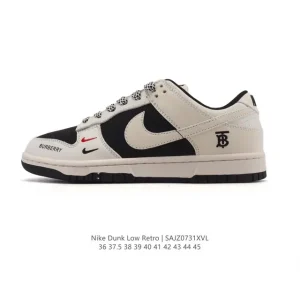 Nike SB Dunk Low Pro Vintage Leather Skateboarding Shoes for Men and Women
