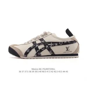 ASICS Onitsuka Tiger Mexico 66 Classic Vintage Leather Sneakers