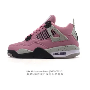 Jordan Air 4 Retro OG Men's Basketball Shoes Classic Cement Black Sneakers