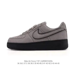 Nike Air Force 1 '07 Low White Leather Sneakers with Air Cushion