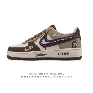 Nike Air Force 1 Low 07 White Leather Vintage Lowtop Sneakers