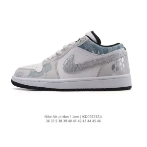 Air Jordan 1 Low Retro Classic Leather Basketball Shoes