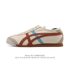 ASICS Onitsuka Tiger Mexico 66 Classic Vintage Leather Sneakers