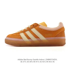 Adidas Bad Bunny Gazelle Indoor White Leather Deconstructed Sneakers