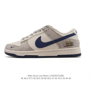 Nike SB Dunk Low Pro Vintage Leather Skateboarding Shoes for Men and Women