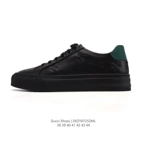Gucci 25 New Season Men's Leather Sneakers White Low Top