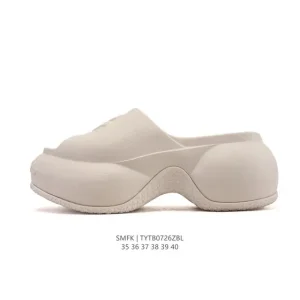SMFK Compass Thick Sole Height Increase Slippers for Women