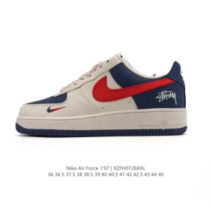 Nike Air Force 1 Low White Leather Casual Sneakers for Men and Women