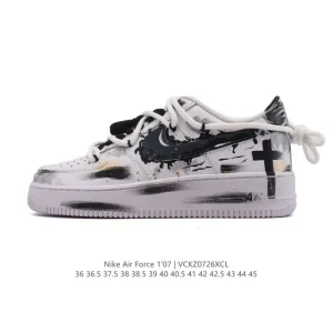 Nike Air Force 1 Low White Leather Bubble Low Top Sneakers 2024