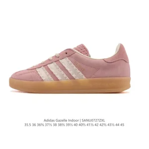 Adidas Originals Gazelle Hello Kitty Retro Leather Sneakers with Gum Sole