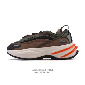 Lacoste Men's Chunky Sole Retro Sneakers with Breathable Mesh Upper