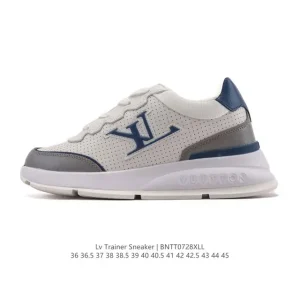 Louis Vuitton Classic White Leather Sneakers for Men and Women