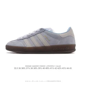 Adidas Originals Gazelle Indoor Retro Leather Sneakers with Gum Sole