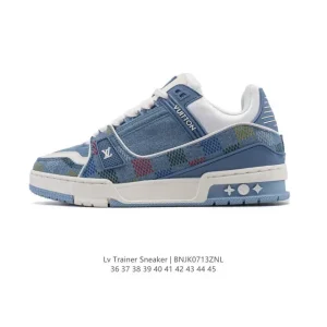 Louis Vuitton Trainer Sneaker Low Fashion Thick Sole Canvas Shoes