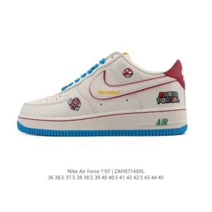 Nike Air Force 1 Low White Leather Casual Sneakers for Men and Women