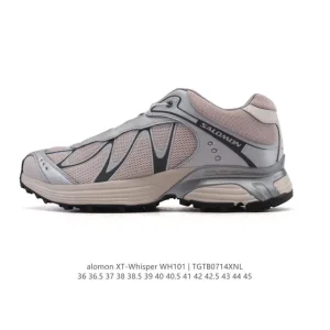 Salomon XT-Whisper Silver Pink Lifestyle Running Sneakers