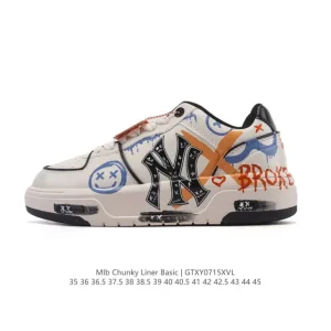 MLB Chunky Liner Basic Graffiti Hand Drawn Retro Streetwear Sneakers