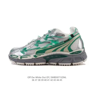 Off-White Industrial Style White Sneakers with Double Laces