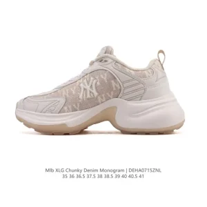 MLB Chunky Runner New York Yankees 6cm Thick Sole Comfortable Running Shoes