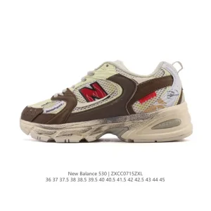 New Balance 530 Vintage Running Shoes with Thick Sole for Men and Women