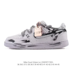 Nike Court Vision Low Vintage Leather Basketball Sneakers for Men and Women