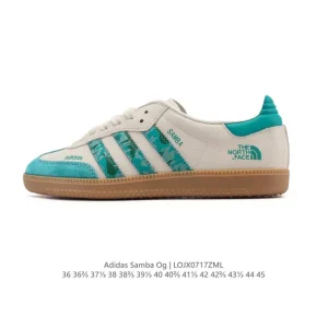 Adidas Samba OG Classic Leather Sneakers White Rubber Sole