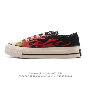 Converse 1970s Low Top Canvas Shoes in Zebra and Flame Design