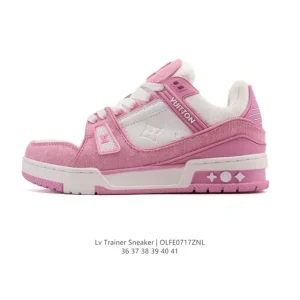 Louis Vuitton Trainer Low Sneaker for Women White Leather Thick Sole