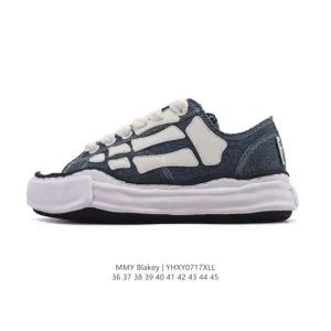 Mmy Maison Mihara Yasuhiro Blakey Canvas Low Sneakers Dissolved Sole